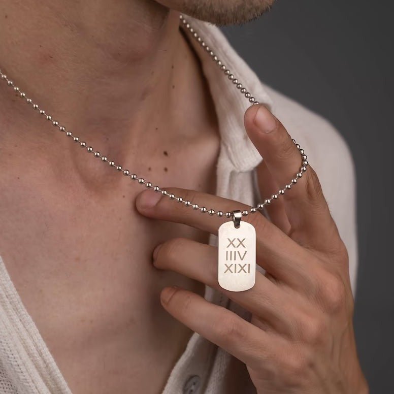 Collar y placa Romana de Plata 950 - nativosjewelry
