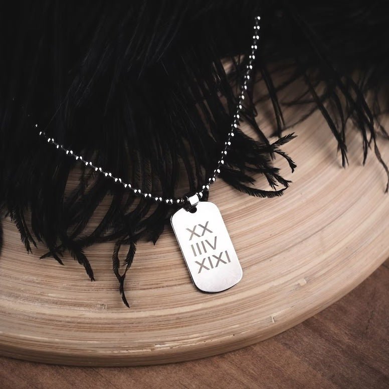 Collar y placa Romana de Plata 950 - nativosjewelry