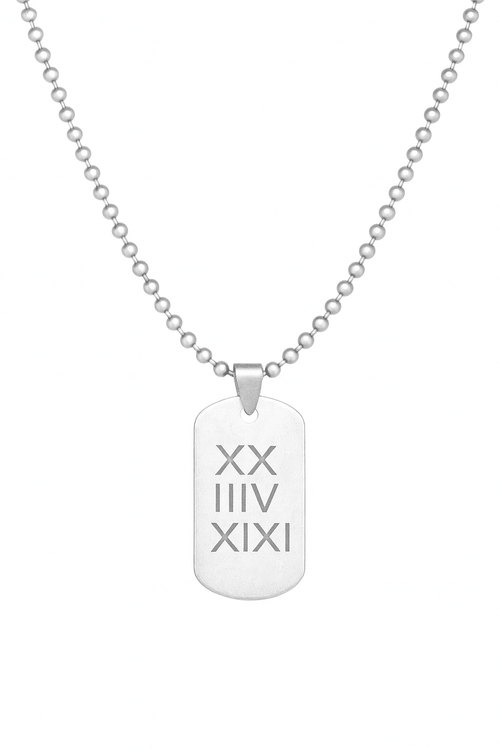Collar y placa Romana de Plata 950 - nativosjewelry