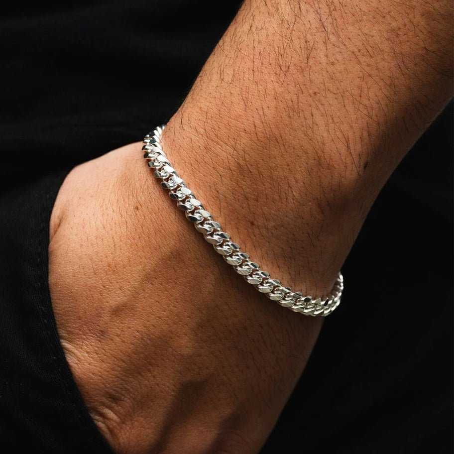 Cuban Elegance 6mm — Silver Cuban Bracelet 999 (21cm) - nativosjewelry