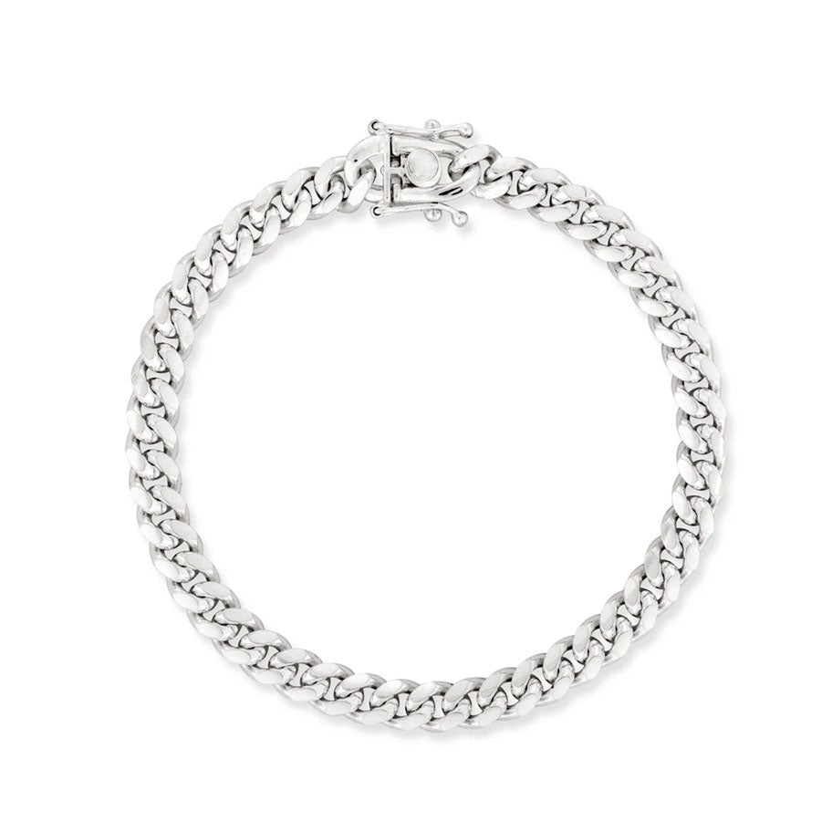 Cuban Elegance 6mm — Silver Cuban Bracelet 999 (21cm) - nativosjewelry