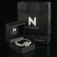 Thumbnail for Cuban Noir 7mm — Silver Cuban Bracelet 999 with Onyx (21cm) - nativosjewelry