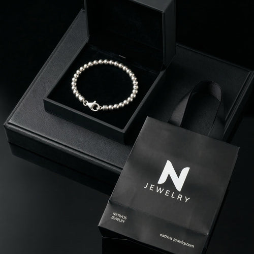 Cuentas Esencia — Silver Beaded Bracelet 950 - nativosjewelry