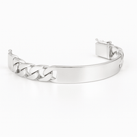 Thumbnail for Esclava Dominio 11mm — Silver ID Bracelet 950 (21cm) - nativosjewelry