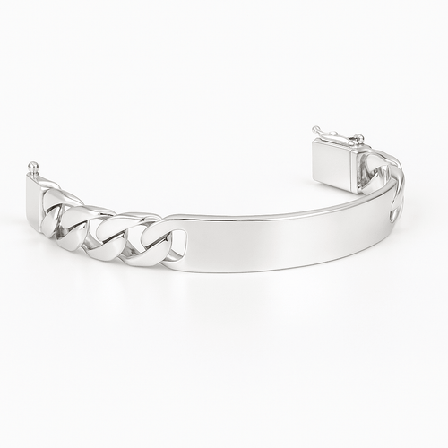Esclava Dominio 11mm — Silver ID Bracelet 950 (21cm) - nativosjewelry