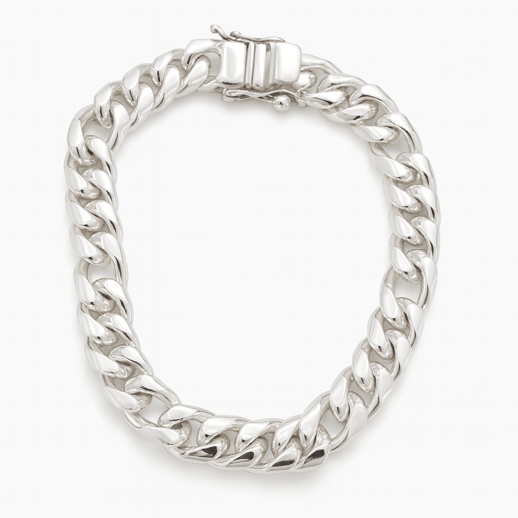 Fígaro Fortaleza 9mm — Silver Bracelet 950 (21cm) - nativosjewelry