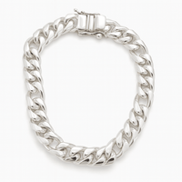 Thumbnail for Fígaro Fortaleza 9mm — Silver Bracelet 950 (21cm) - nativosjewelry