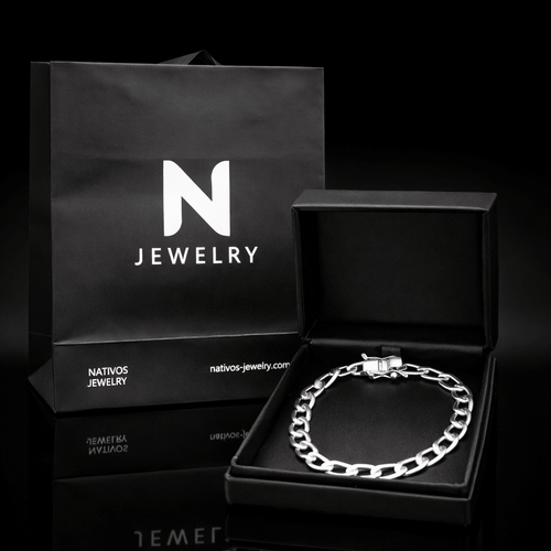 Hexagonal Precisión 5mm — Silver Bracelet 950 (21cm) - nativosjewelry