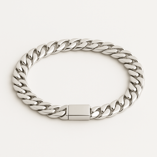 Lomo Autoridad 8mm — Silver Bracelet 950 (21cm) - nativosjewelry