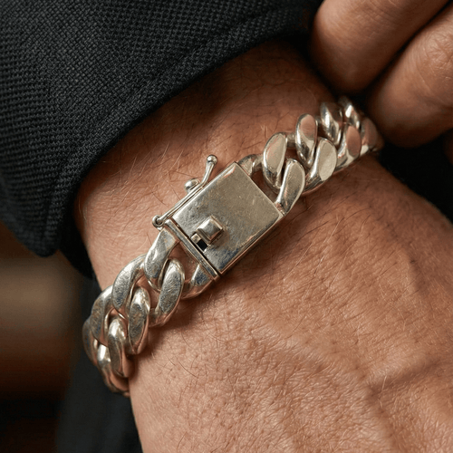 Lomo Dominio 10mm — Silver Bracelet 950 - nativosjewelry