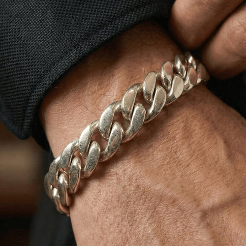 Lomo Dominio 10mm — Silver Bracelet 950 - nativosjewelry