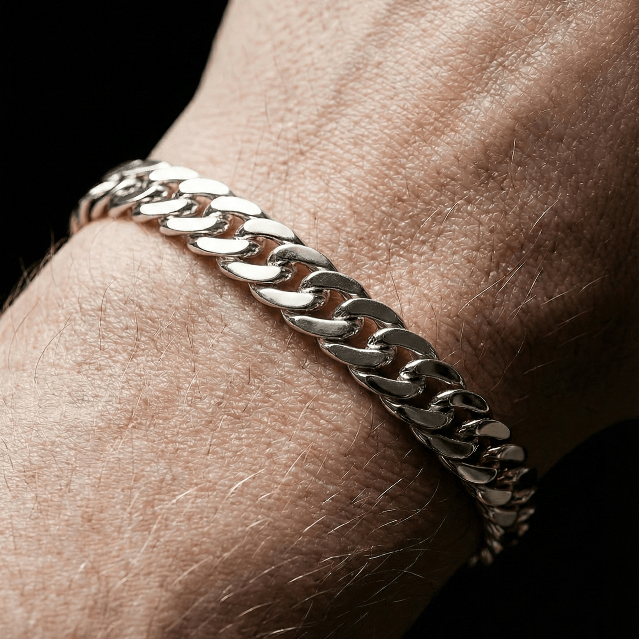 Malla Planchada 8 mm — Pulsera Plata 950 - nativosjewelry