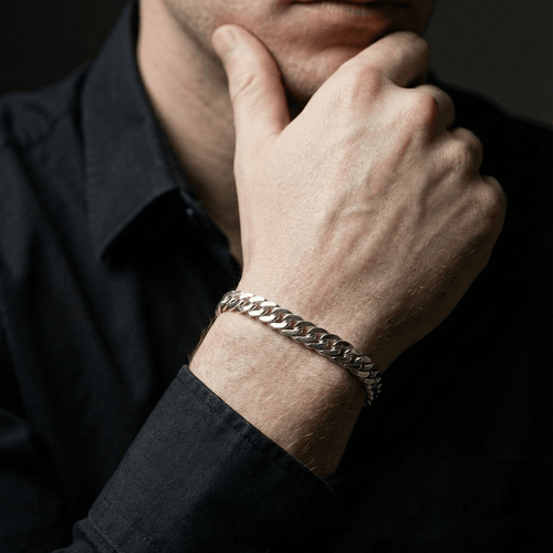 Malla Planchada 8 mm — Pulsera Plata 950 - nativosjewelry