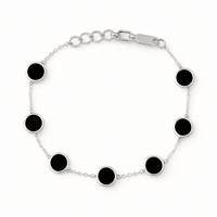 Thumbnail for Ónix Balance — Onyx & Silver Bracelet 950 - nativosjewelry