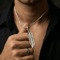 Thumbnail for Pluma — Collar Lomo de Corvina Plata 950 - nativosjewelry