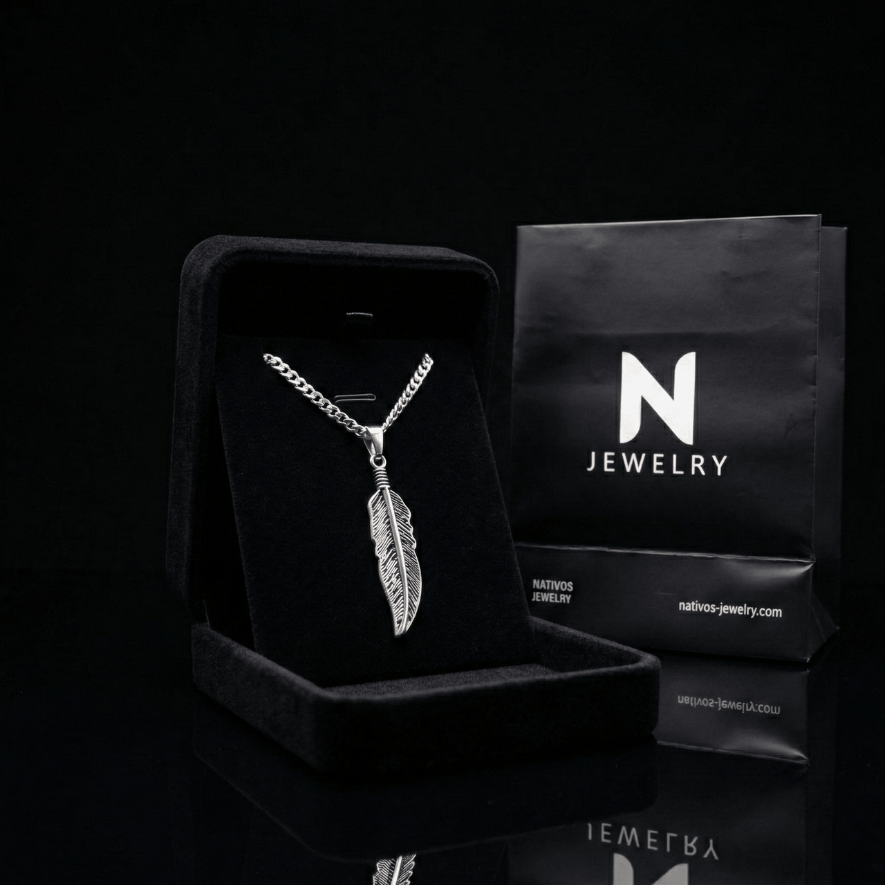 Pluma — Collar Lomo de Corvina Plata 950 - nativosjewelry
