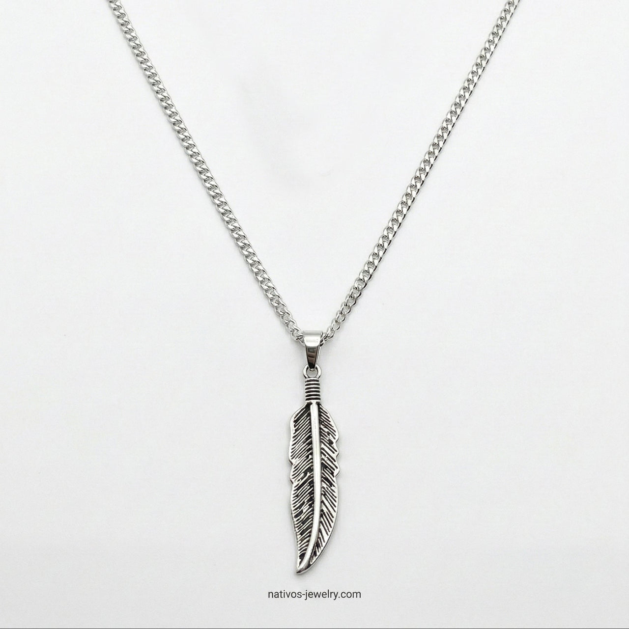 Pluma — Collar Lomo de Corvina Plata 950 - nativosjewelry
