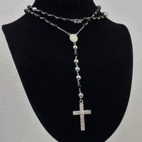 Thumbnail for Rosario con Ónix — Plata 950 - nativosjewelry