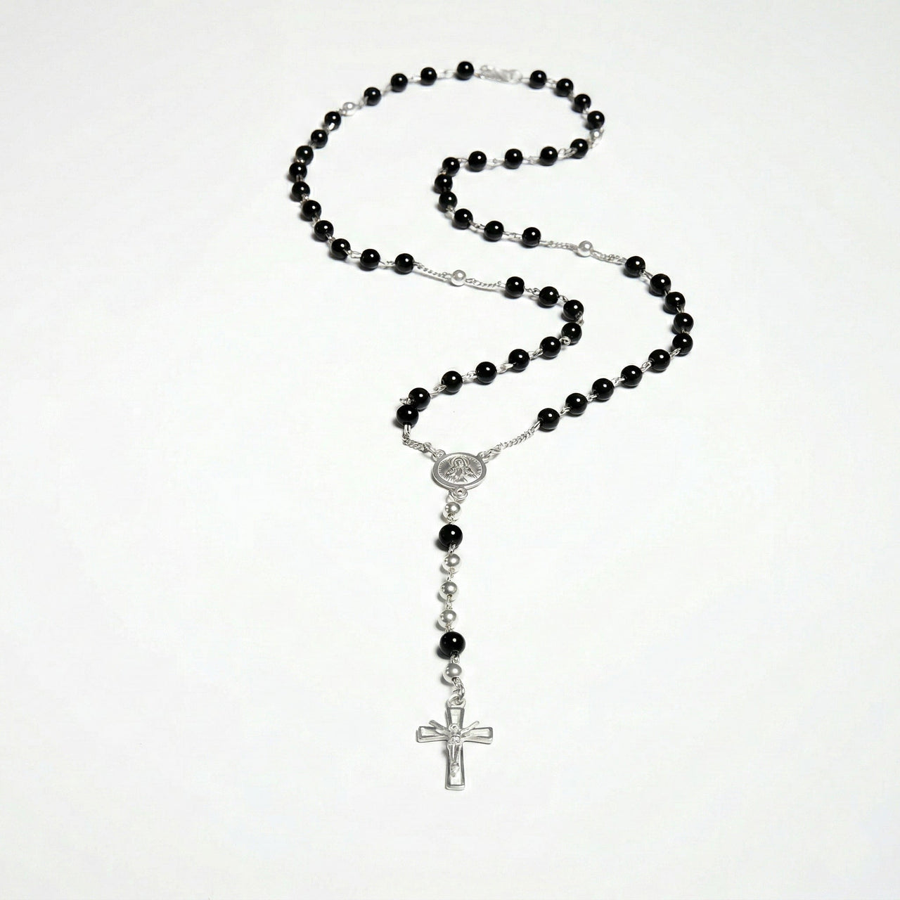 Rosario con Ónix — Plata 950 - nativosjewelry