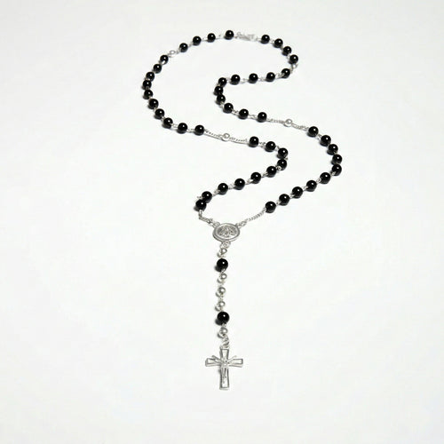 Rosario con Ónix — Plata 950 - nativosjewelry