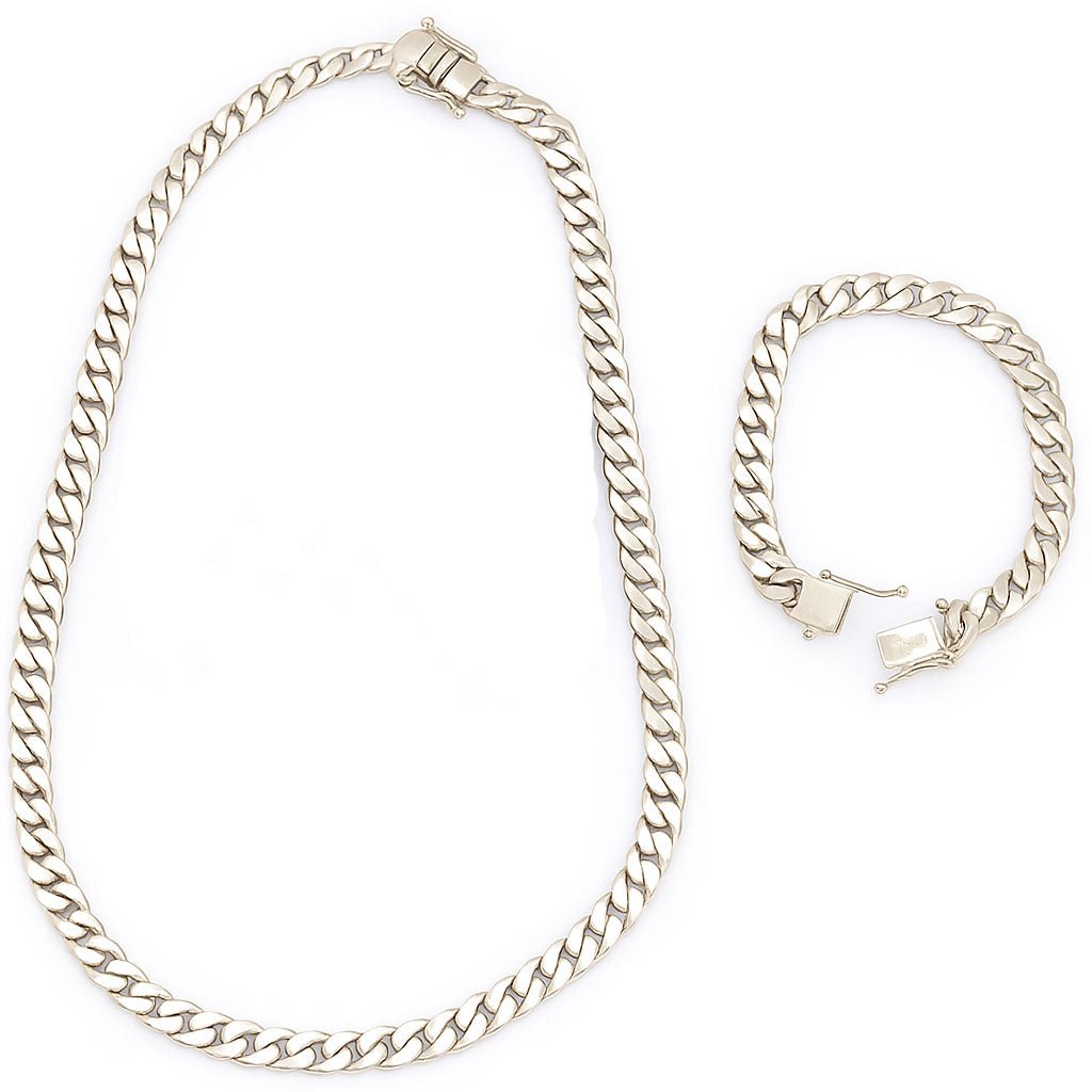 Set Lomo de Corvina 10 mm — Cadena y Pulsera Plata 950 - nativosjewelry