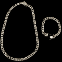 Thumbnail for Set Lomo de Corvina 10 mm — Cadena y Pulsera Plata 950 - nativosjewelry