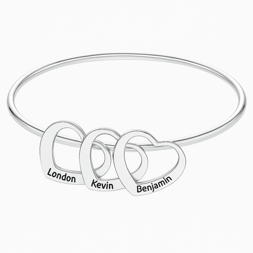 Brazalete con dije personalizado de Plata 950 - nativosjewelry