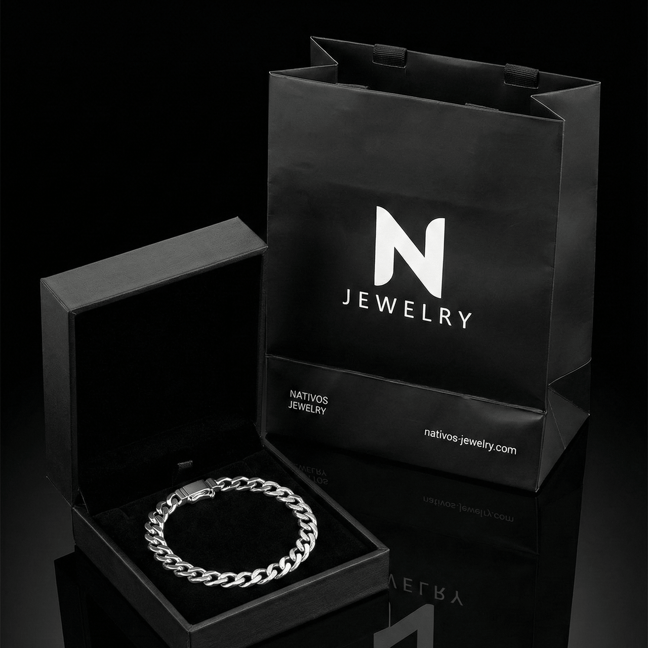 Hexagonal Precisión 6mm — Silver Bracelet 950 - nativosjewelry