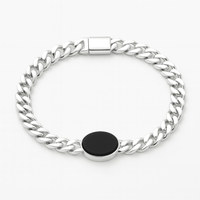 Thumbnail for Miami Esencia Ónix 6mm — Silver Cuban Bracelet 999 (21cm) - nativosjewelry
