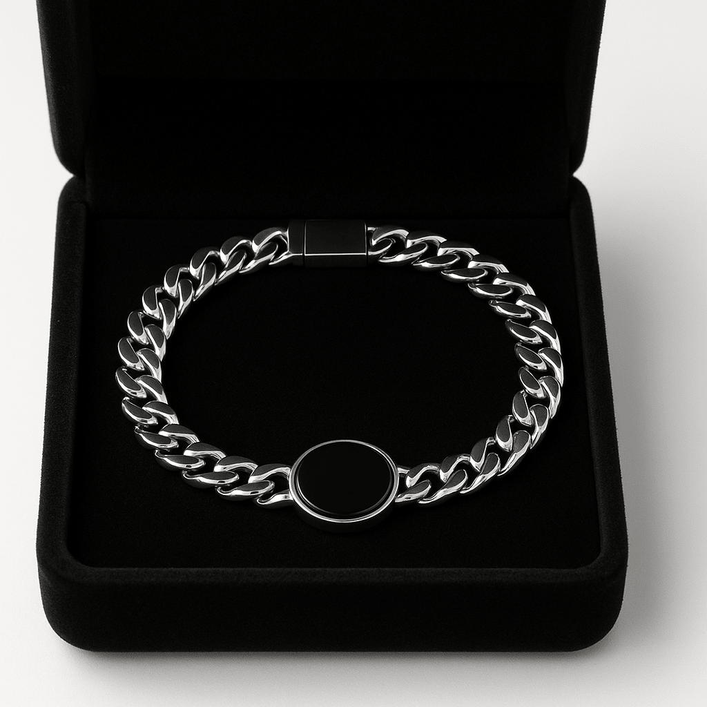 Miami Esencia Ónix 6mm — Silver Cuban Bracelet 999 (21cm) - nativosjewelry