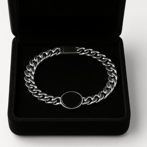 Miami Esencia Ónix 6mm — Silver Cuban Bracelet 999 (21cm) - nativosjewelry