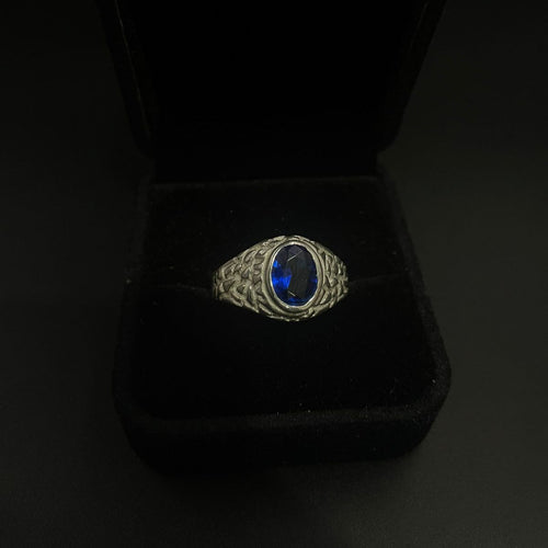 Pack Anillo labrado y Pulsera Fígaro de Plata 950 - nativosjewelry