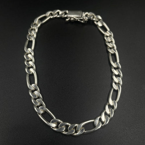 Pack Anillo labrado y Pulsera Fígaro de Plata 950 - nativosjewelry