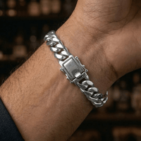 Thumbnail for Cuban Esencia 7mm — Silver Cuban Bracelet 999 (21cm / 8”) - nativosjewelry