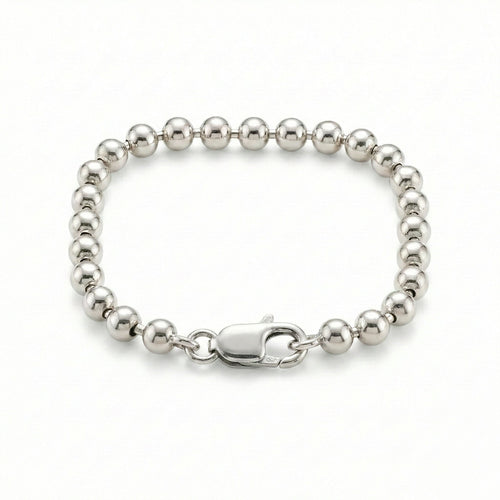 Cuentas Carácter — Silver Beaded Bracelet 950 - nativosjewelry