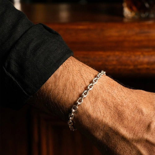 Forcet Versátil 3mm — Silver Bracelet 950 Adjustable (21cm) - nativosjewelry