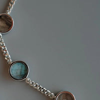 Thumbnail for Larvikita Enigma — Larvikite & Silver Bracelet 950 - nativosjewelry