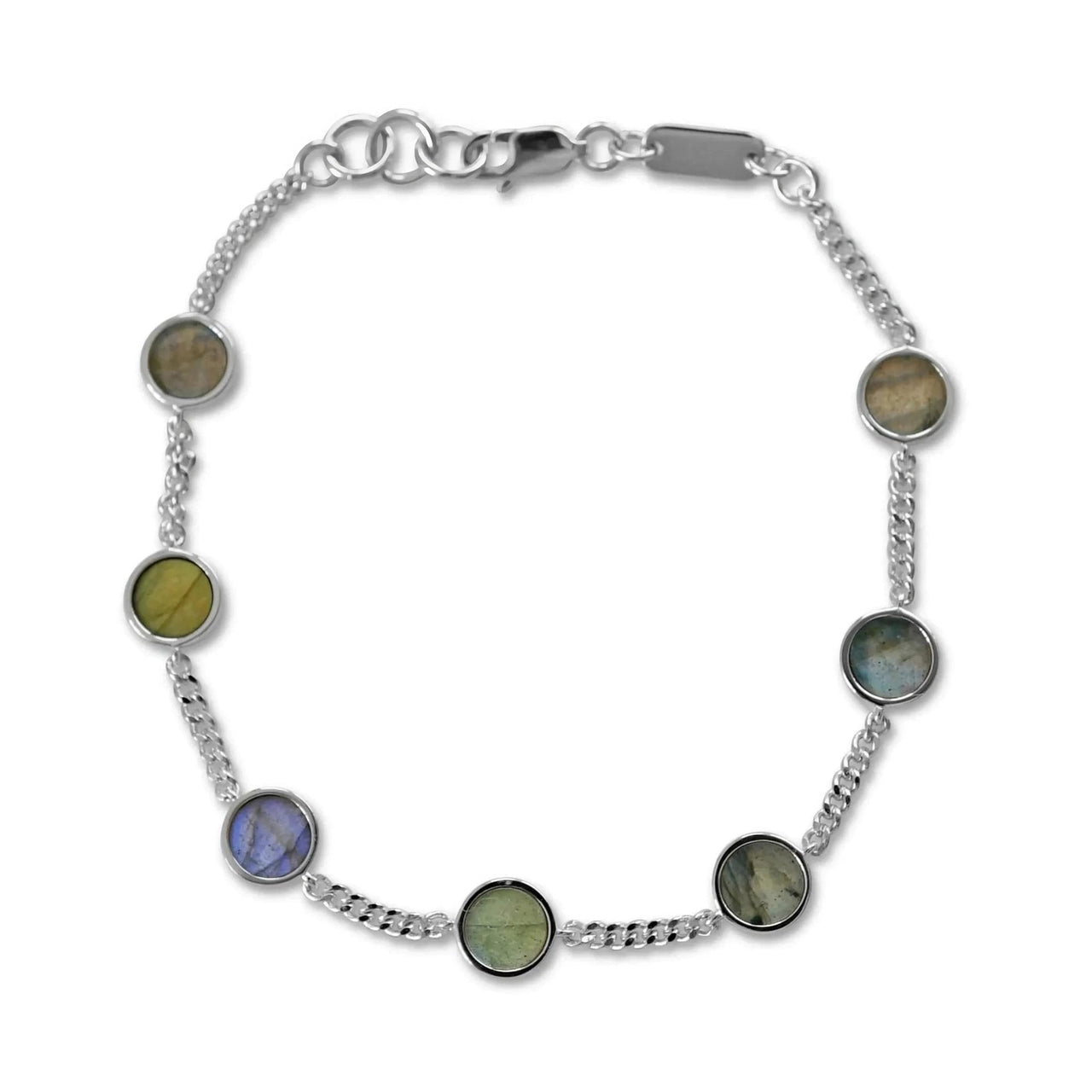 Larvikita Enigma — Larvikite & Silver Bracelet 950 - nativosjewelry