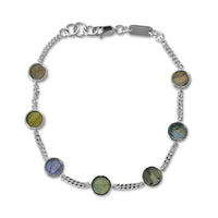 Thumbnail for Larvikita Enigma — Larvikite & Silver Bracelet 950 - nativosjewelry