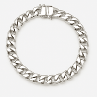Thumbnail for Lomo Liderazgo 7mm — Silver Bracelet 950 (21cm) - nativosjewelry