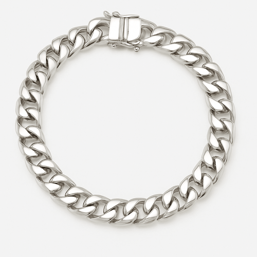 Lomo Liderazgo 7mm — Silver Bracelet 950 (21cm) - nativosjewelry