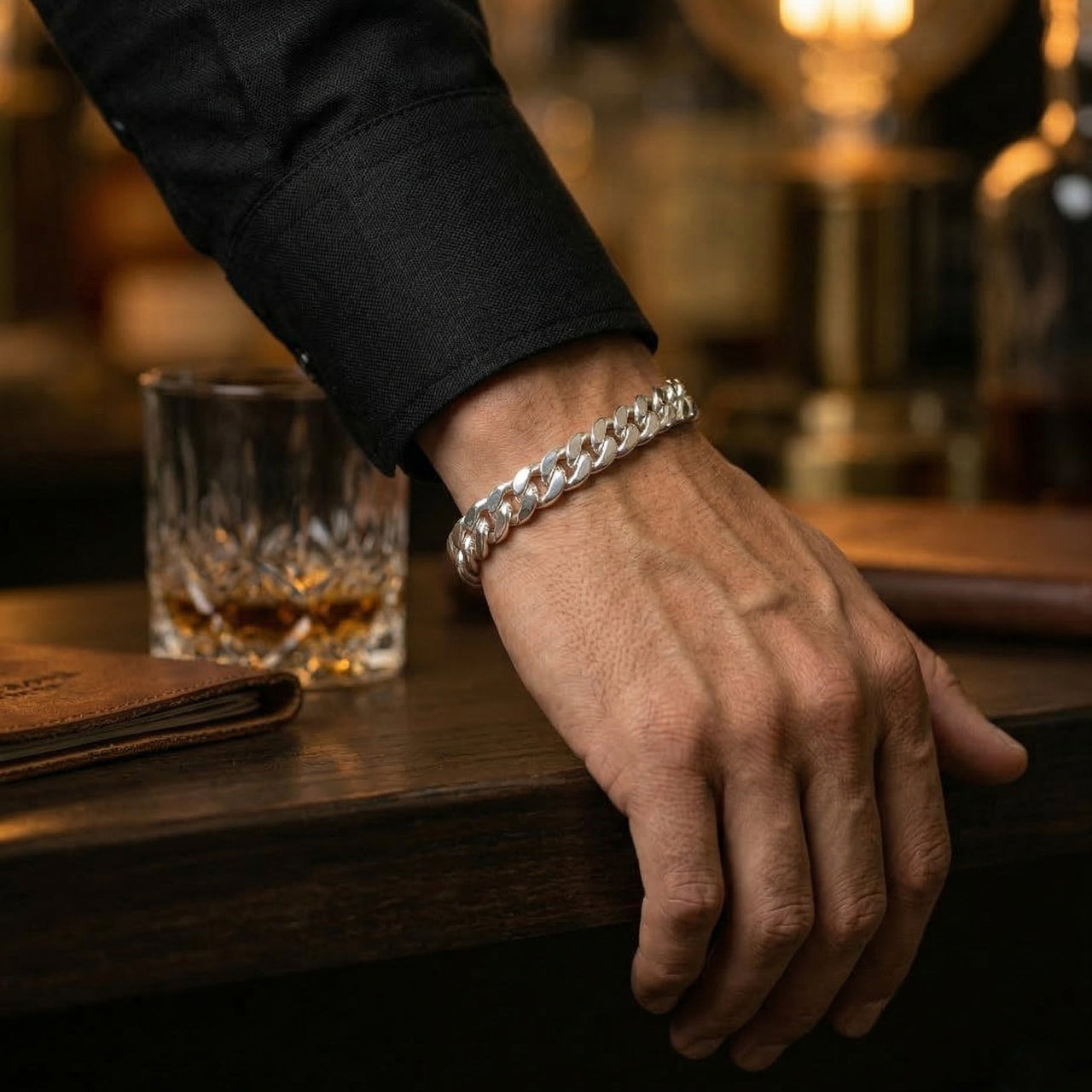 Lomo Liderazgo 7mm — Silver Bracelet 950 (21cm) - nativosjewelry