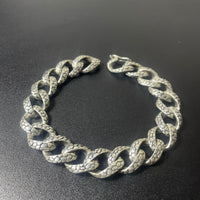 Thumbnail for Miami Snake Dominio 10mm — Burnished Silver Bracelet 950 (21cm) - nativosjewelry