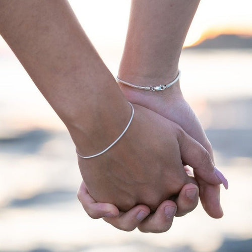 Pulseras Snake Parejas de pura Plata - nativosjewelry