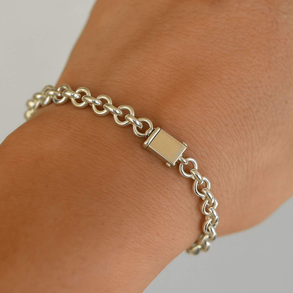 Rolo Clásica 6mm — Silver Bracelet 950 (21cm) - nativosjewelry