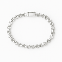 Thumbnail for Rolo Clásica 6mm — Silver Bracelet 950 (21cm) - nativosjewelry