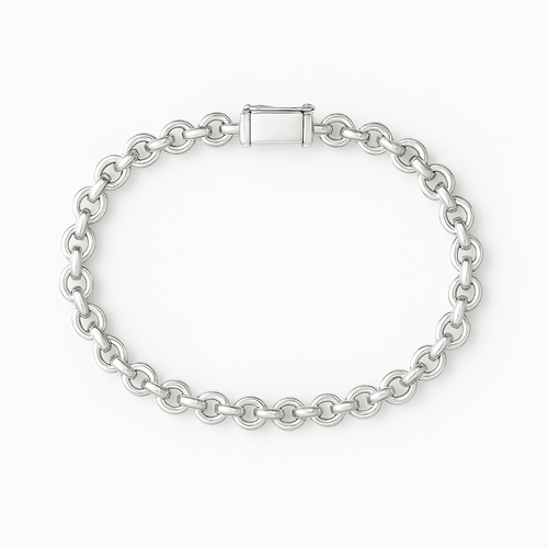 Rolo Clásica 6mm — Silver Bracelet 950 (21cm) - nativosjewelry