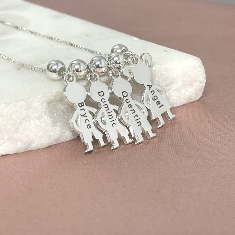 Collar niños personalizado de Plata ley 950 - nativosjewelry