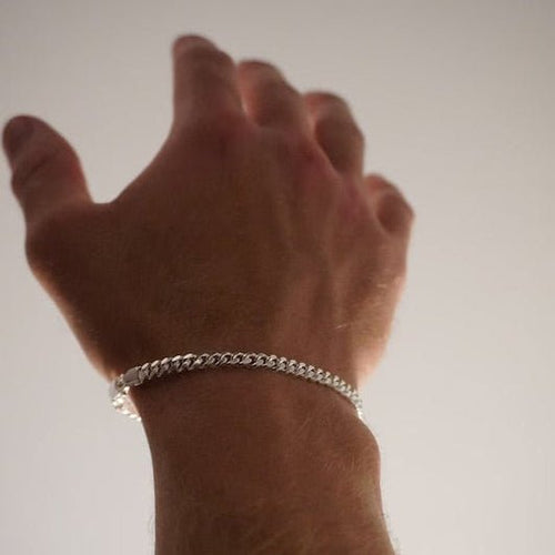 Miami Sutil 4mm — Silver Cuban Bracelet 950 - nativosjewelry