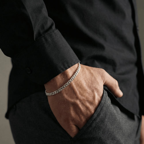 Miami Sutil 4mm — Silver Cuban Bracelet 950 - nativosjewelry